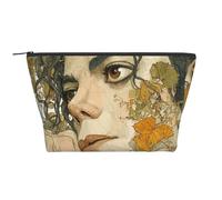 Bolsa de maquillaje de viaje Michael Jackson, bolsa de aseo impermeable, portátil, organizador de maquillaje, bolsa de lavado de gran capacidad para mujeres y hombres, Michael Jackson1, One Size