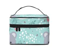 Bolsa de Maquillaje de Viaje para Mujer, diseño de Mapache y Koala, Organizador Grande de cosméticos.