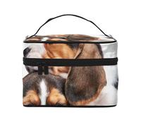 Bolsa de Maquillaje de Viaje para Mujer, Organizador de cosméticos Grande con adorables Cachorros Beagle.