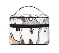 Bolsa de Maquillaje de Viaje para Mujer, Organizador de cosméticos Grande con diseño de Perro Husky Siberiano.