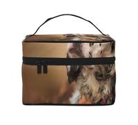 Bolsa de Maquillaje de Viaje para Mujer, Organizador de cosméticos Grande, diseño de Cachorros de Setter inglés, Ideal para otoño