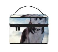 Bolsa de Maquillaje de Viaje para Mujer, Organizador de cosméticos Grande, diseño de Husky Siberiano