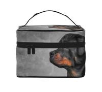 Bolsa de Maquillaje de Viaje para Mujer, Organizador de cosméticos Grande, diseño de Perro Rottweiler (3)