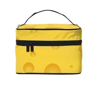 Bolsa de Maquillaje de Viaje para Mujer, Organizador de cosméticos Grande, diseño de Queso Amarillo