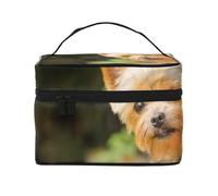 Bolsa de Maquillaje de Viaje para Mujer, Organizador de cosméticos Grande, diseño de Yorkshire Terrier Bokeh, Perros Lindos, para Pared.
