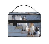 Bolsa de Maquillaje de Viaje para Mujer, Organizador Grande de cosméticos, para Perros, Border Collie, Shetland Sheepdogs, Alaskan