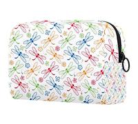 Bolsa de maquillaje de viaje para mujer, un avión cerca del arco iris, bolsa de cosméticos portátil, estuche de maquillaje, bolsa de aseo para niñas adolescentes, Multicolor 08,