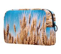 Bolsa de maquillaje de viaje para mujer, un avión cerca del arco iris, bolsa de cosméticos portátil, estuche de maquillaje, bolsa de aseo para niñas adolescentes, Multicolor 03, 18.5x7.5x13cm/7.3x3x5.1in