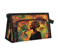 Bolsa de maquillaje de viaje para mujeres, hombres, mujeres africanas, coloridas, bolsa de aseo para cosméticos, artículos de tocador, bolsa organizadora de artículos de tocador, color, L, Organizador