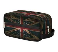 Bolsa de maquillaje de viaje para mujeres, hombres, niños, niñas, niños, banderas británicas americanas, bolsa de lavado, bolsa organizadora de artículos de tocador cosméticos bolsa de ducha, color,