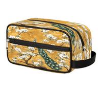 Bolsa de maquillaje de viaje para mujeres, hombres, niños, niñas, niños, flores, pavo real, pájaro, bolsa de lavado, bolsa de aseo cosmético, organizador de artículos de tocador, color, Talla única,