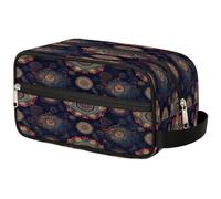 Bolsa de maquillaje de viaje para mujeres, hombres, niños, niñas, niños, mandalas, flores, bolsa de lavado, bolsa de aseo personal, organizador de artículos de tocador, color, Talla única, Organizador