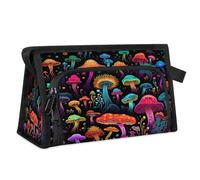 Bolsa de maquillaje de viaje para mujeres y hombres, colorida bolsa de aseo de hongos mágicos para cosméticos, artículos de tocador, bolsa organizadora de artículos de tocador, color, L, Organizador