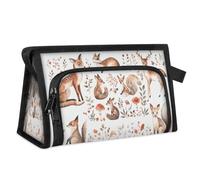 Bolsa de maquillaje de viaje para mujeres y hombres, con diseño de animales del bosque, bolsa de lavado para cosméticos, artículos de tocador, artículos de tocador, bolsa de ducha, organizador, color,