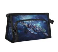 Bolsa de maquillaje de viaje para mujeres y hombres, fantasía, galaxia, tortuga marina, neceser para cosméticos, artículos de tocador, bolsa de ducha, organizador, color, L, Organizador de bolsas