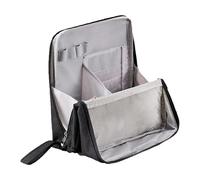 Bolsa de maquillaje de viaje - Portátil de pie con una bolsa cosmética de gran capacidad Estuche | Contenedor impermeable con divisor | Organizador de tocador para el estuche cosm, Negro , Fare