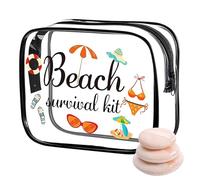 Bolsa de maquillaje de viaje, visión clara, gran capacidad, a prueba de polvo, organizador de cosméticos de viaje, artículos de tocador, para baño, hotel, gimnasio, exterior, vacaciones, adultos