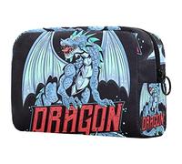 Bolsa De Maquillaje Dragón Azul Estuche Organizador De Gran Capacidad De Maquillaje De Neceser De Viaje