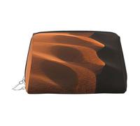 Bolsa de maquillaje elegante con estampado de dunas de arena para mujer, neceser de viaje para fin de semana, Silver, Talla única, Clásico