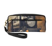 Bolsa de maquillaje elegante con estampado de locomotora para mujeres y niñas, bolsa de cosméticos, artículos de tocador, escuela, oficina, viajes