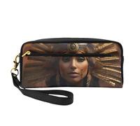 Bolsa de maquillaje elegante con impresión de la serie de la tribu del antiguo Egipto para mujeres y niñas, neceser de aseo escolar, oficina, viajes