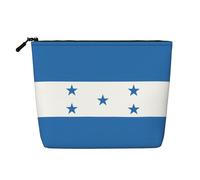 Bolsa de maquillaje estilo cáñamo con la bandera de Honduras, bolsa organizadora impermeable para artículos de tocador de viaje y almacenamiento diario