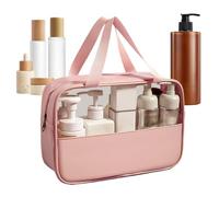 Bolsa De Maquillaje | Estuche De Maquillaje Para Viajar | Organizador Portátil Con Cremallera Para Cosméticos, Ventana Transparente Y Bolsas De Aseo Para Playa, Tren, Vanity, Coche Y Joyería De Chicas