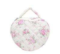 Bolsa De Maquillaje Floral Artículos Tocador Únicos con Forma Flor En Forma Corazón Bolsas Cosméticos Acolchadas para Mujeres con Estilo Maquillaje para Mujeres