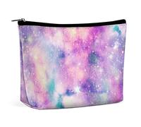 Bolsa de Maquillaje Galaxy Glitter Starry PU Cuero Impermeable Bolsa de cosméticos para Bolso/Bolsa de Maquillaje/Neceser Unicornio Bolsa de Maquillaje portátil de Viaje para Mujeres