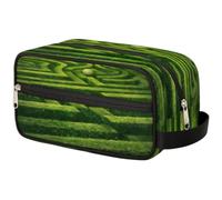 Bolsa de maquillaje geométrica con diseño de árbol de jardín para mujeres, hombres, niños, niñas, niños, bolsa de lavado de viaje, artículos de aseo personal, organizador de cosméticos, bolsa de