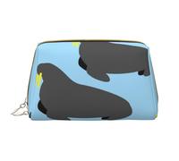 Bolsa de Maquillaje Grande, Bolsa de cosméticos de Cuero, Bolsa organizadora de artículos de tocador de Viaje, Bolsa de Maquillaje, Patrón Animal morsa