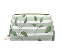 Bolsa de Maquillaje Grande, Bolsa de cosméticos de Cuero, Bolsa organizadora de artículos de tocador de Viaje, Bolsa de Maquillaje, Eucalipto dólar de Plata Verde
