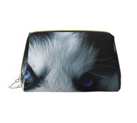 Bolsa de Maquillaje Grande, Bolsa de cosméticos de Cuero, Bolsa organizadora de artículos de tocador de Viaje, Bolsa de Maquillaje, Cachorro Husky
