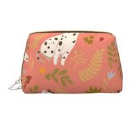 Bolsa de Maquillaje Grande, Bolsa de cosméticos de Cuero, Bolsa organizadora de artículos de tocador de Viaje, Bolsa de Maquillaje, Dálmatas Jugando