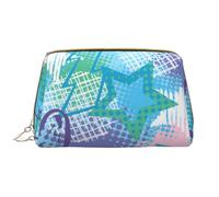 Bolsa de Maquillaje Grande, Bolsa de cosméticos de Cuero, Bolsa organizadora de artículos de tocador de Viaje, Bolsa de Maquillaje, Destello de Estrellas de Rock