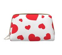 Bolsa de Maquillaje Grande, Bolsa de cosméticos de Cuero, Bolsa organizadora de artículos de tocador de Viaje, Bolsa de Maquillaje, Corazón disperso