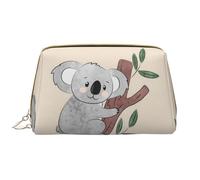 Bolsa de Maquillaje Grande, Bolsa de cosméticos de Cuero, Bolsa organizadora de artículos de tocador de Viaje, Bolsa de Maquillaje, Patrón de Osos Koala de Dibujos Animados Lindo