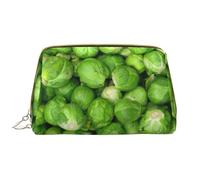 Bolsa de Maquillaje Grande, Bolsa de cosméticos de Cuero, Bolsa organizadora de artículos de tocador de Viaje, Bolsa de Maquillaje, Vegetales Verdes