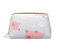 Bolsa de Maquillaje Grande, Bolsa de cosméticos de Cuero, Bolsa organizadora de artículos de tocador de Viaje, Bolsa de Maquillaje, Cerditos Lindos alegres