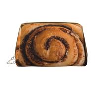 Bolsa de Maquillaje Grande, Bolsa de cosméticos de Cuero, Bolsa organizadora de artículos de tocador de Viaje, Bolsa de Maquillaje, Delicioso patrón de Pan de Rollos de Canela