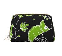 Bolsa de Maquillaje Grande, Bolsa de cosméticos de Cuero, Bolsa organizadora de artículos de tocador de Viaje, Bolsa de Maquillaje, Colección Camaleón