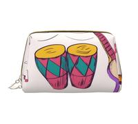 Bolsa de Maquillaje Grande, Bolsa de cosméticos de Cuero, Bolsa organizadora de artículos de tocador de Viaje, Bolsa de Maquillaje, Music Records Blues Music es el Tema de mi Vida