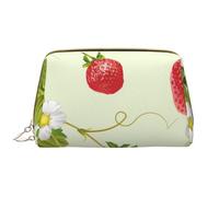 Bolsa de Maquillaje Grande, Bolsa de cosméticos de Cuero, Bolsa organizadora de artículos de tocador de Viaje, Bolsa de Maquillaje, Fresa Encantadora