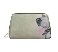 Bolsa de Maquillaje Grande, Bolsa de cosméticos de Cuero, Bolsa organizadora de artículos de tocador de Viaje, Bolsa de Maquillaje, Dibujo Perro Malamute De Alaska Retrato