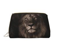Bolsa de Maquillaje Grande, Bolsa de cosméticos de Cuero, Bolsa organizadora de artículos de tocador de Viaje, Bolsa de Maquillaje, Caída del león Modelo 3D