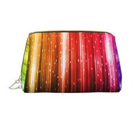 Bolsa de Maquillaje Grande, Bolsa de cosméticos de Cuero, Bolsa organizadora de artículos de tocador de Viaje, Bolsa de Maquillaje, Brillo del Arco Iris