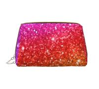 Bolsa de Maquillaje Grande, Bolsa de cosméticos de Cuero, Bolsa organizadora de artículos de tocador de Viaje, Bolsa de Maquillaje, Brillo Colorido