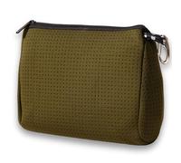 Bolsa de maquillaje grande con cremallera de neopreno lavable a máquina, bolsa organizadora de cosméticos para mujer, Safari, Bolsa con cremallera