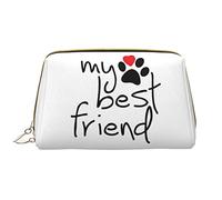 Bolsa de Maquillaje Grande, Organizador de cosméticos de Viaje, de Cuero, portátil, Impermeable, con Cremallera, para Mujeres y Adolescentes, mi Mejor Amiga