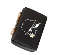 Bolsa de maquillaje impresa con bonito lápiz labial portátil, artículos de aseo de viaje, estéticos, cosméticos, cosméticos, cosméticos, viajes, neceser de maquillaje, bonitos lápices labiales, Black